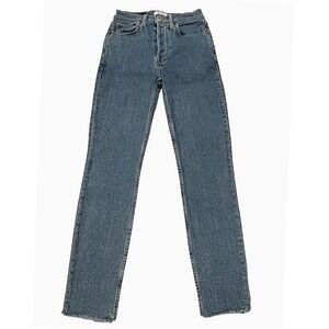RE/DONE Jeans Women's Size 26 90s High Rise Ankle Crop Medium Vain Wash